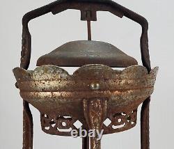 Aladdin 4 Post Hanging Oil kerosene Lamp antique lighting estate fresh find