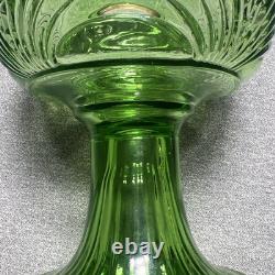 Aladdin B40 Washington Drape Oil Lamp Green Moonstone Uranium Glass Pre War 1939