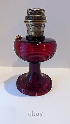 Aladdin B-83 Ruby Red Beehive Lamp With Model B Burner 1937-1938