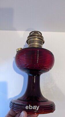 Aladdin B-83 Ruby Red Beehive Lamp With Model B Burner 1937-1938