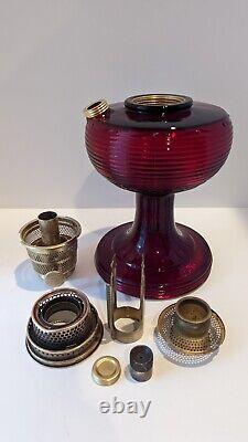 Aladdin B-83 Ruby Red Beehive Lamp With Model B Burner 1937-1938