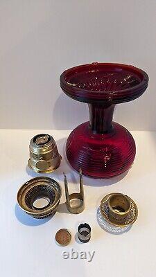 Aladdin B-83 Ruby Red Beehive Lamp With Model B Burner 1937-1938