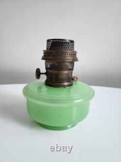 Aladdin Green Moonstone Model B Oil Lamp With Nashville Model B Burner