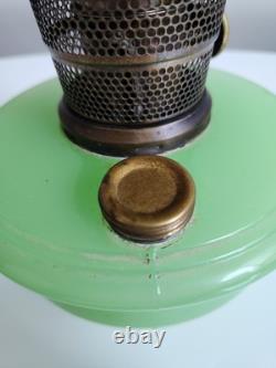 Aladdin Green Moonstone Model B Oil Lamp With Nashville Model B Burner