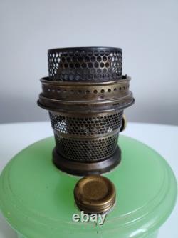 Aladdin Green Moonstone Model B Oil Lamp With Nashville Model B Burner
