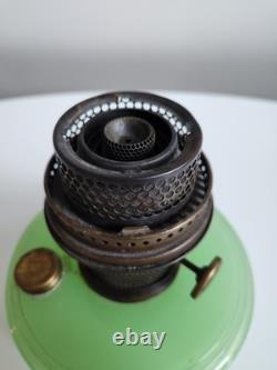 Aladdin Green Moonstone Model B Oil Lamp With Nashville Model B Burner