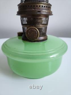 Aladdin Green Moonstone Model B Oil Lamp With Nashville Model B Burner