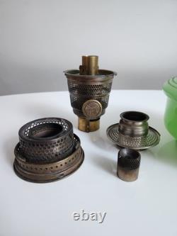 Aladdin Green Moonstone Model B Oil Lamp With Nashville Model B Burner