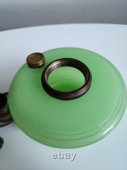Aladdin Green Moonstone Model B Oil Lamp With Nashville Model B Burner