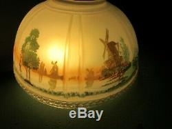 Aladdin Hanging Lamp Shade Model 12 Four Post No. 620s Gristmill 14 Antique