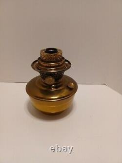 Aladdin Model 12 Brass Hanging Oil Lamp With A Hand Painted Shade