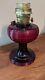 Aladdin Ruby Red Beehive Model B Kerosene Oil Lamp with Brass Burner Antique