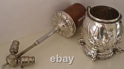 Amazing Gorham Sterling Aesthetic Movement Figural Water Lily Oil Lamp 1882