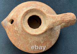 Ancient Greek 200 BCE terracotta oil lamp Hellenistic Era Provenance