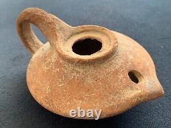 Ancient Greek 200 BCE terracotta oil lamp Hellenistic Era Provenance