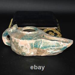 Ancient Islamic Nishapur Ceramic Pottery Oil Lamp Circa 8th 9th Century