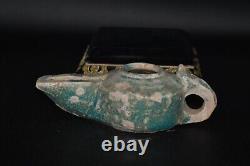 Ancient Islamic Nishapur Ceramic Pottery Oil Lamp Circa 8th 9th Century