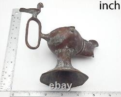 Ancient Medieval Persian Islamic Seljuk Oil Lamp Bronze Circa 12th #CP339