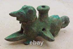 Ancient Near Eastern Bronze Oil Lamp/pourer