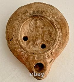 Ancient Roman Terracotta Oil Lamp 100 to 200 AD Relief Image of Rape of Europa