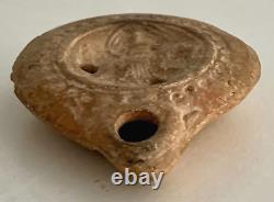 Ancient Roman Terracotta Oil Lamp 100 to 200 AD Relief Image of Rape of Europa