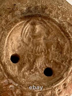 Ancient Roman Terracotta Oil Lamp 100 to 200 AD Relief Image of Rape of Europa