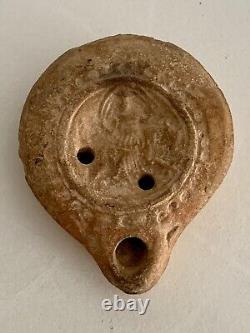 Ancient Roman Terracotta Oil Lamp 100 to 200 AD Relief Image of Rape of Europa