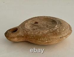 Ancient Roman Terracotta Oil Lamp 100 to 200 AD Relief Image of Rape of Europa