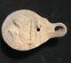 Ancient Roman or Holy Land Terracotta Oil Lamp 3 1/8 Antique