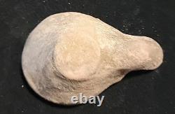 Ancient Roman or Holy Land Terracotta Oil Lamp 3 1/8 Antique