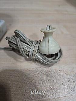 Antique 1800 Gilded Brass 2 Step Marble Electrified American Astral Oil Lamp
