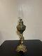Antique 1800's Brass Hipwell Kerosene Oil lamp Cherubs Very Rare & Htf Exc