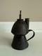 Antique 1800's Petticoat Metal Peg Finger Whale Oil Lamp 4.5