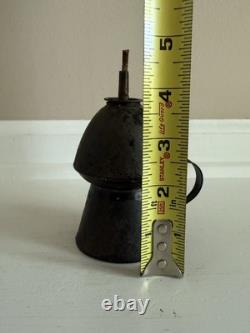 Antique 1800's Petticoat Metal Peg Finger Whale Oil Lamp 4.5