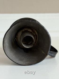 Antique 1800's Petticoat Metal Peg Finger Whale Oil Lamp 4.5