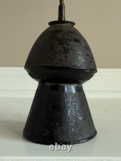 Antique 1800's Petticoat Metal Peg Finger Whale Oil Lamp 4.5