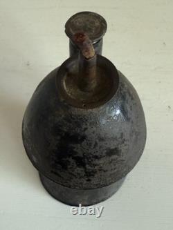 Antique 1800's Petticoat Metal Peg Finger Whale Oil Lamp 4.5