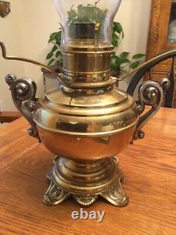 Antique 1800's The Rochester Brass GWTW Ornate Victorian Oil Lamp