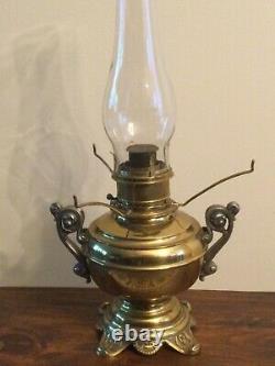 Antique 1800's The Rochester Brass GWTW Ornate Victorian Oil Lamp