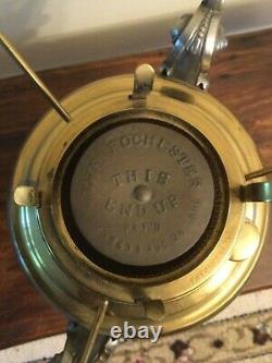Antique 1800's The Rochester Brass GWTW Ornate Victorian Oil Lamp