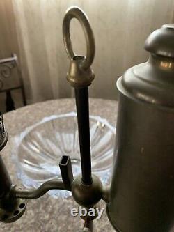 Antique 1874 Kleemann / C. F. A. Hinrichs Kerosene Student Desktop Lamp