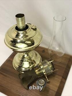 Antique 1890 Brass B&H Oil Lamp Kerosene Parlor Hurricane Lantern Vtg Old Early