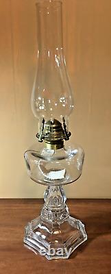 Antique 1890s Hobbs, Brockunier -BOLTON- Kerosene, oil, hurricane lamp, Complete