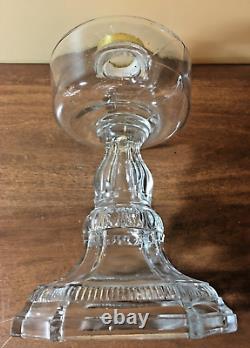 Antique 1890s Hobbs, Brockunier -BOLTON- Kerosene, oil, hurricane lamp, Complete