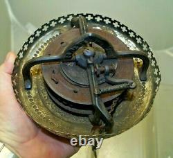 Antique 1890s ORNATE Bradley Hubbard Hanging Oil Lamp Retractor WORKS GREAT