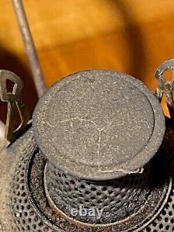 Antique 1895 PAIR E. Miller New Juno No. 1 Nickel on Brass Kerosene 8 Lamps