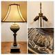 Antique 1920s BRADLEY & HUBBARD The B&H Oil Lamp Converted to Electric 2 Sockets