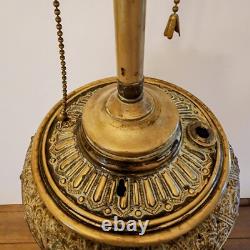 Antique 1920s BRADLEY & HUBBARD The B&H Oil Lamp Converted to Electric 2 Sockets