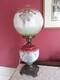 Antique 19th C. Gone With The Wind Lamp Oil Lamp Converted Hand Painted GWTW