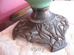 Antique 19th C. Gone With The Wind Lamp Oil Lamp Converted Hand Painted GWTW